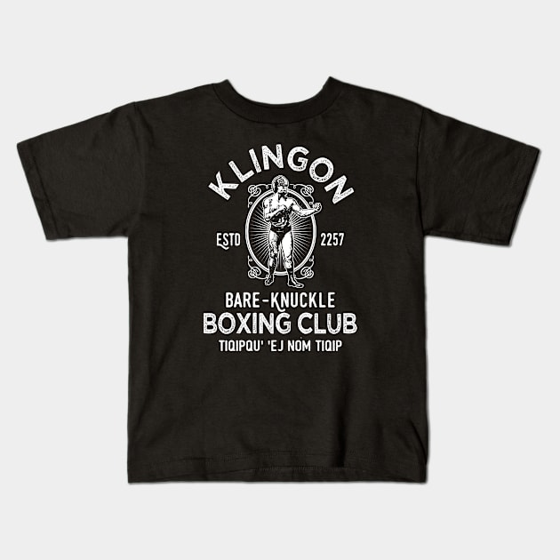 Star Trek Klingon Bare-knuckle boxing 2.0 Kids T-Shirt by ROBZILLA